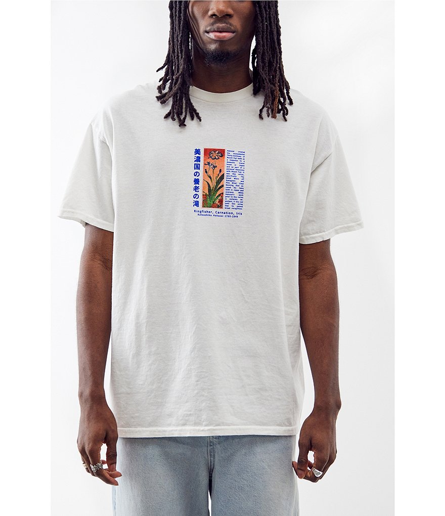 BDG Outfitters White Dillard\'s | Short-Sleeve Urban Hokusai T-Shirt Palm