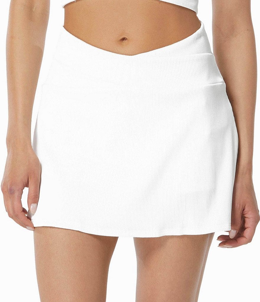Brilliant White Women's Brief Criss Cross High Waisted Swim Skirt Laye –  Lookbook Store
