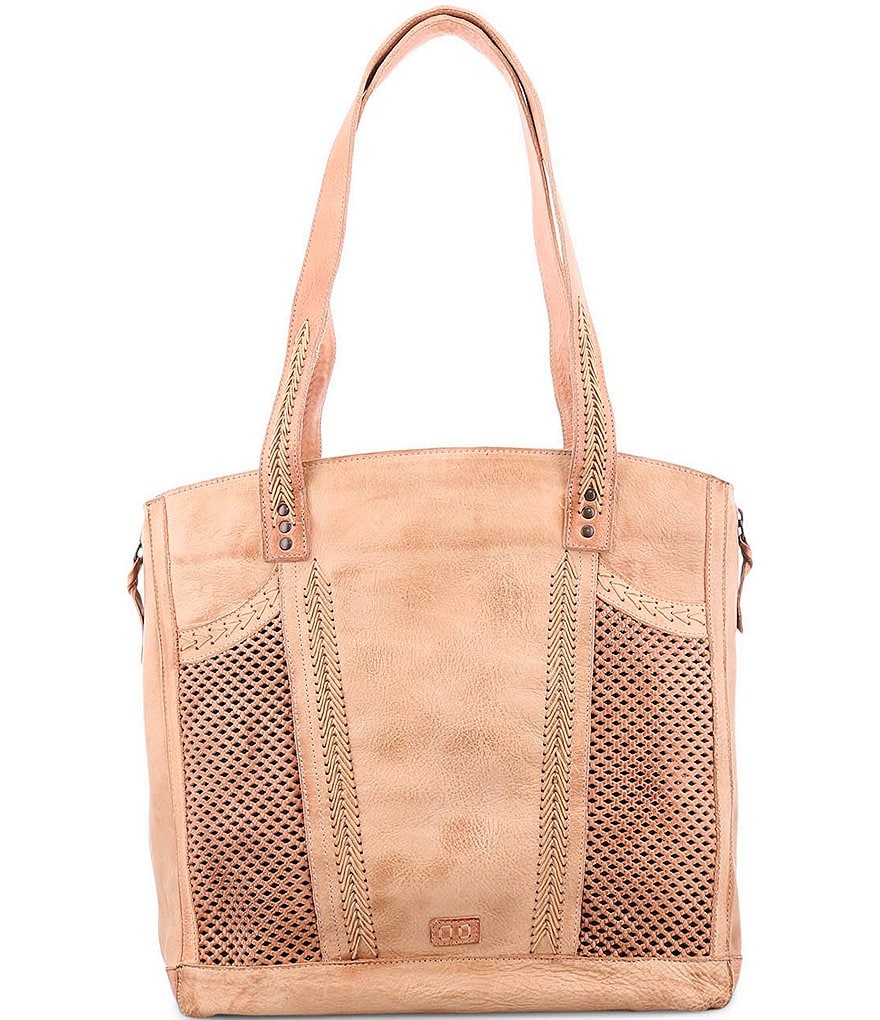 Bed Stu Amelie Tanned Perforated Leather Tote Bag