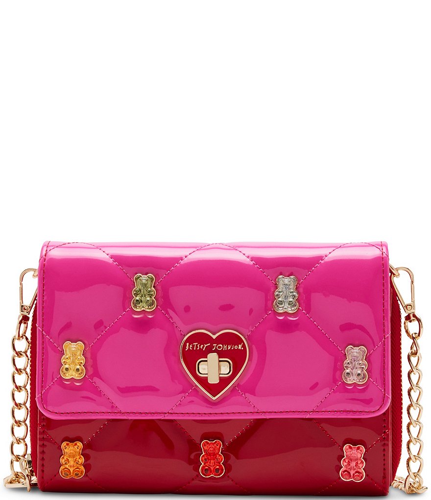 Betsey Johnson Crossbody Handbag Pink With Removable Pouch. | Cross body  handbags, Betsey johnson handbags, Betsey johnson purses