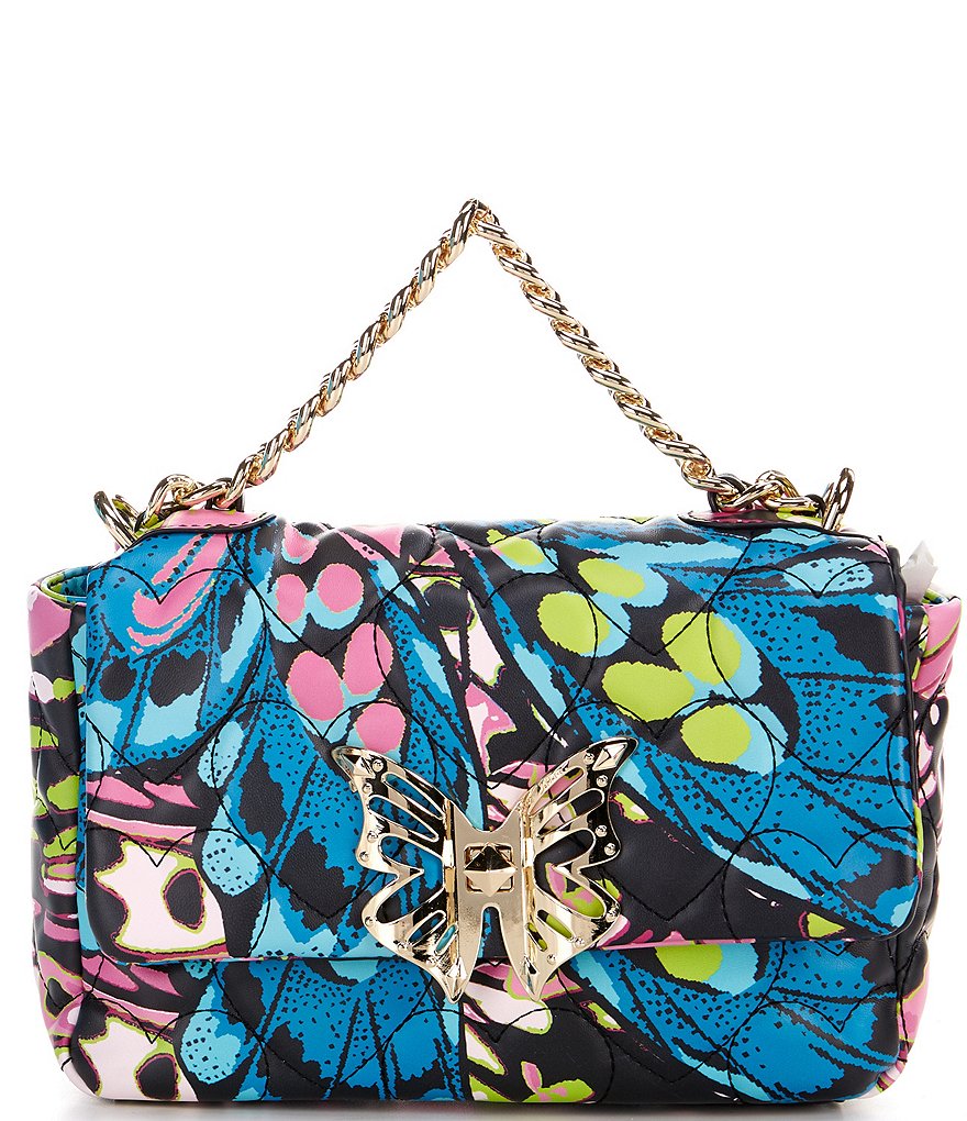 Betsey Johnson Butterfly Lock Exploded Print Shoulder Bag | Dillard's
