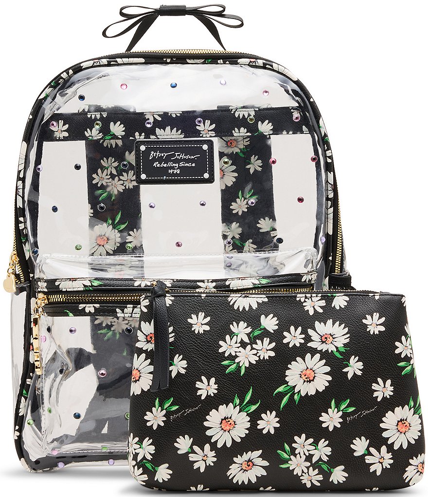 Betsey Johnson Dillon バックパック, ブラック/ホワイト, One Size, Dillon バックパック Shop Betsey Johnson Botanical Mini Backpack, \u2013 Luggage Factory