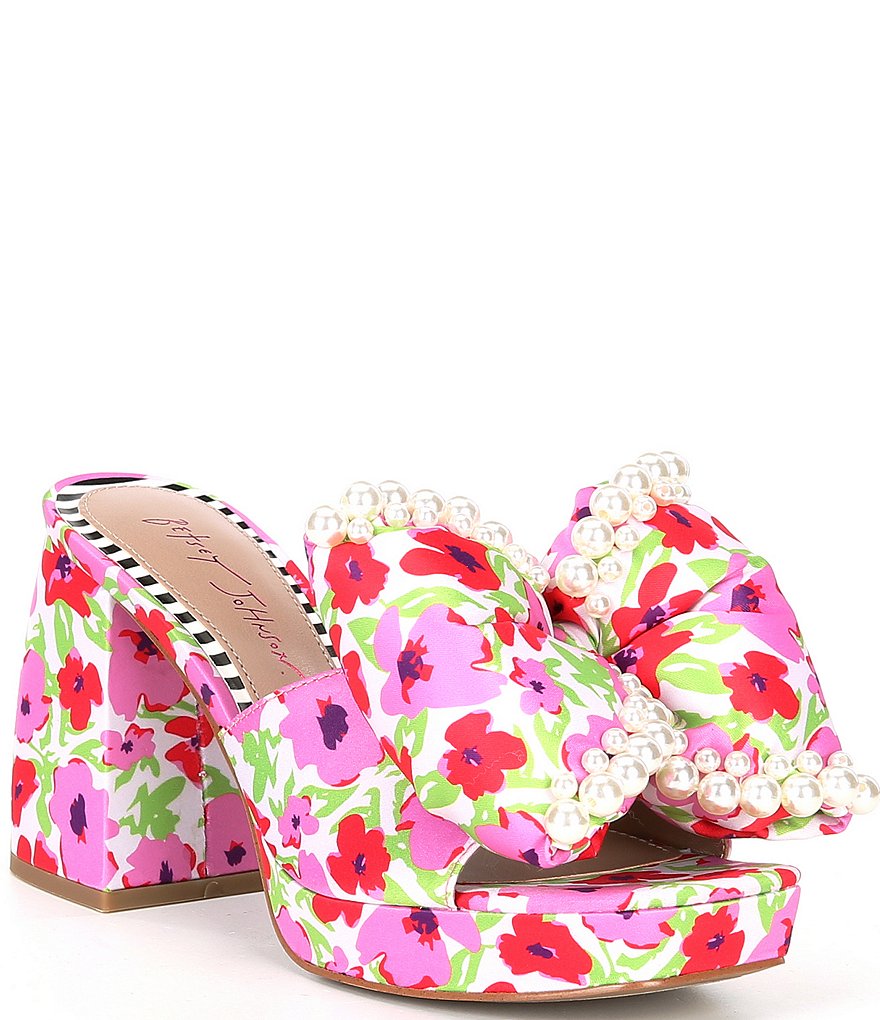 Betsey johnson alyna store floral embellished sandal