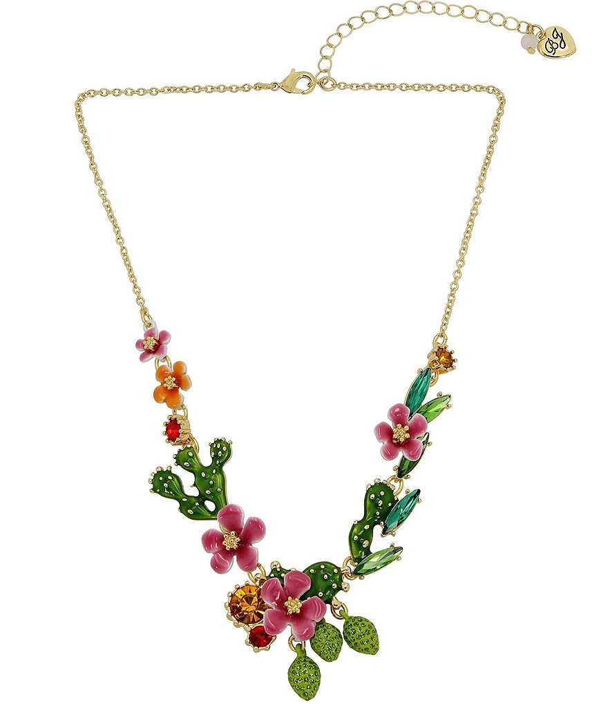 Betsey Johnson Tropical Flower Bib Collar Necklace | Dillard's