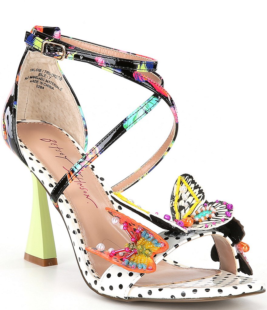 Betsey Johnson Trudie Beaded Butterfly Applique Sandals