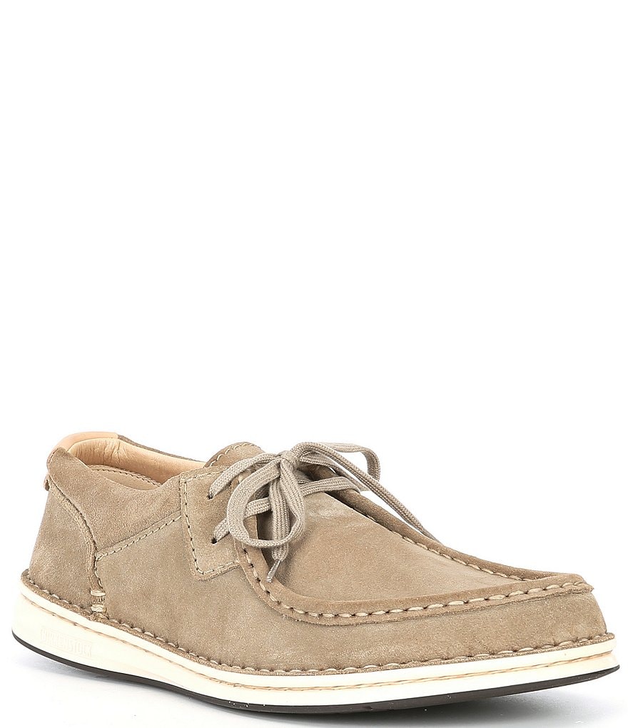 Birkenstock Men's Pasadena Suede Lace Up Moc Toe Oxfords | Dillard's