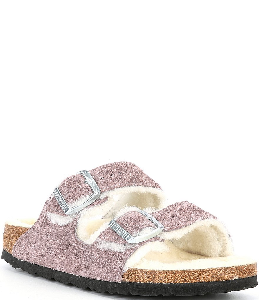 Birkenstock Women s Arizona Suede Shearling Sandals Dillard s