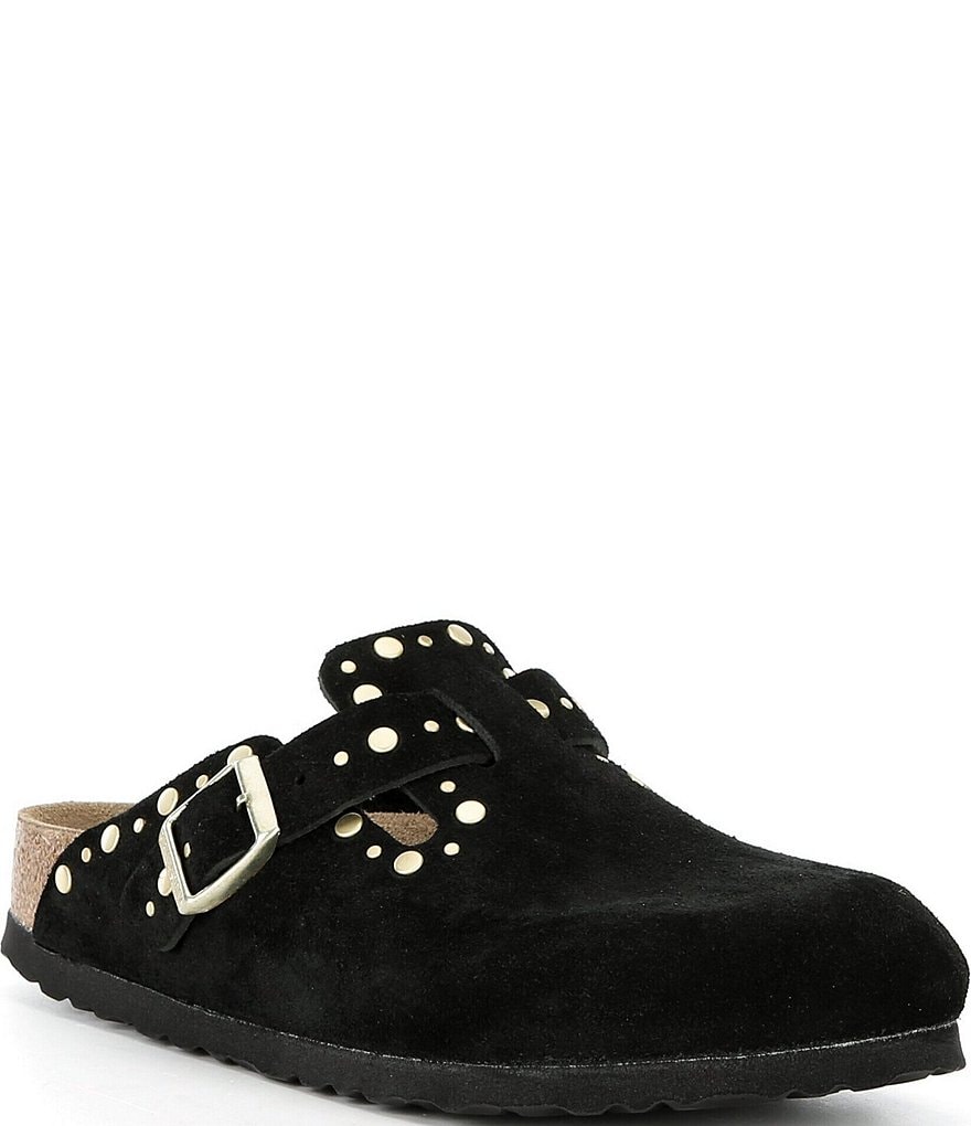 Women's Boston Suede Rivet Studded Clogs