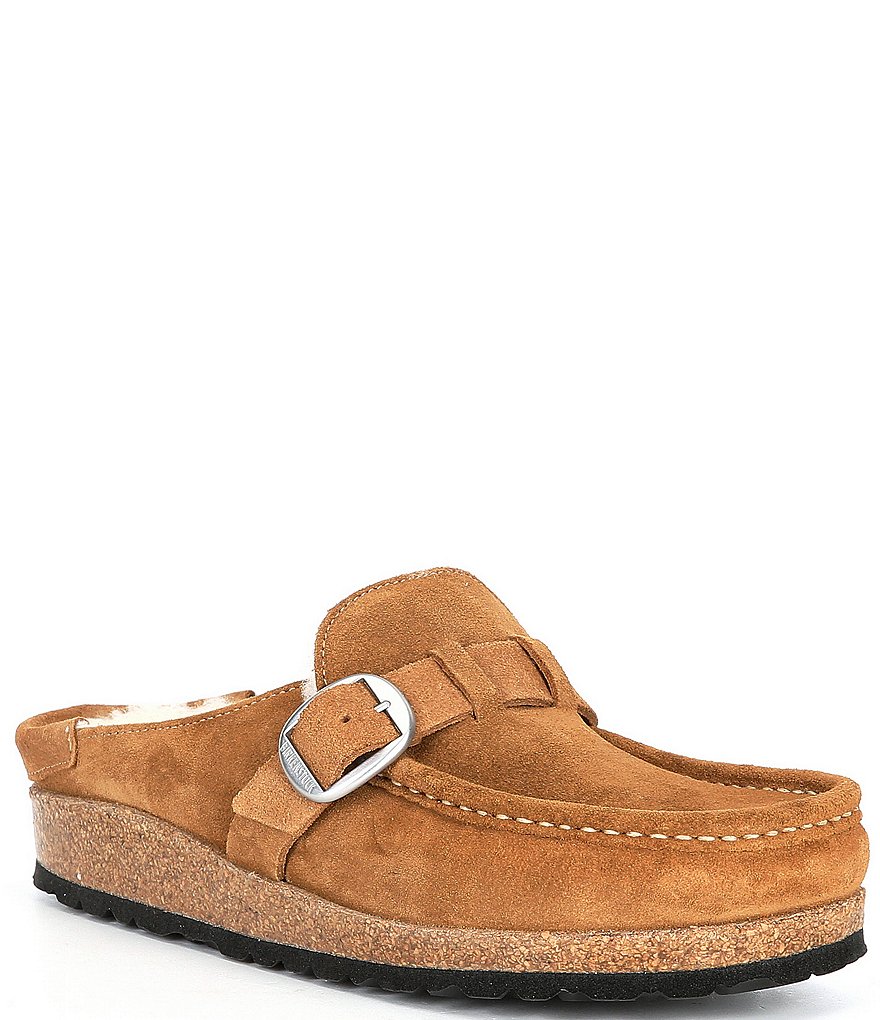 Birkenstock shearling sandals discount sale