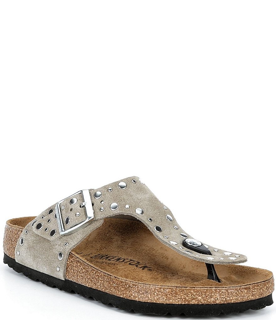 Birkenstock Women's Gizeh Rivets Suede Thong Sandals | Dillard's