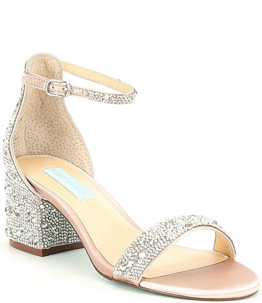 champagne shoes block heel
