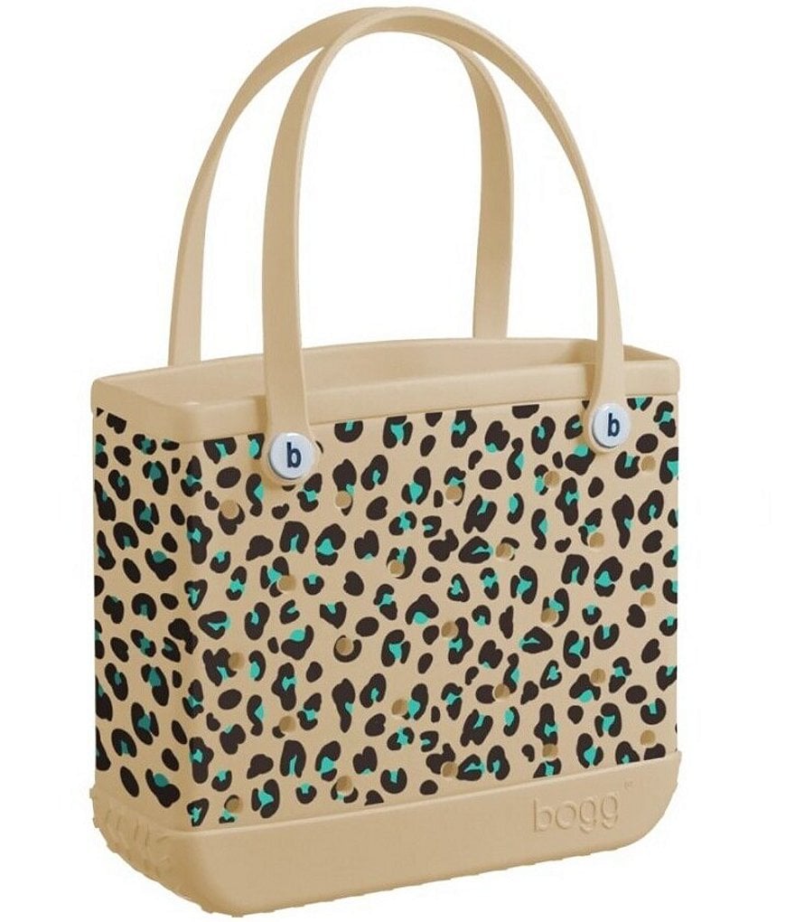 Tuck and Roll Tote Bag - Leopard with Clear Overlay / Sea Foam Green G – Trophy  Queen