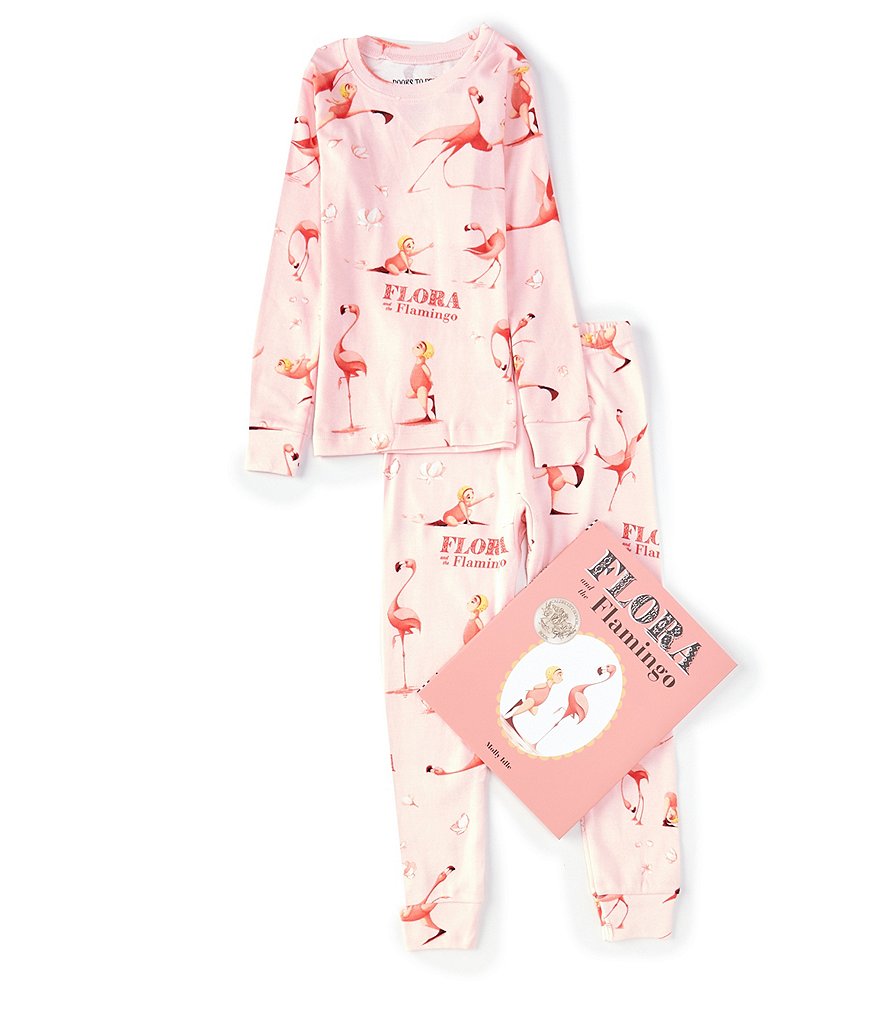 Books Little Pajamas To Girls | 2-6 Set Two-Piece Book Flora Dillard\'s & the Bed Flamingo