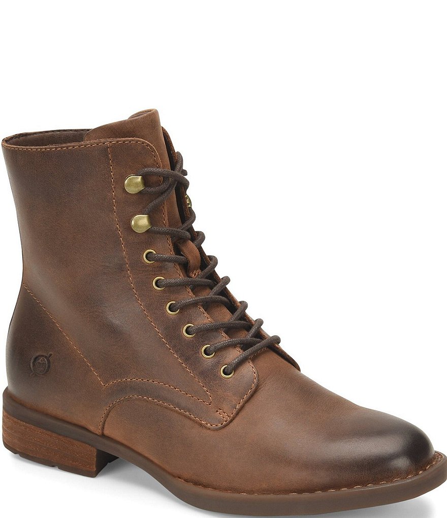 Born Boreen Leather Combat Booties Dillard s