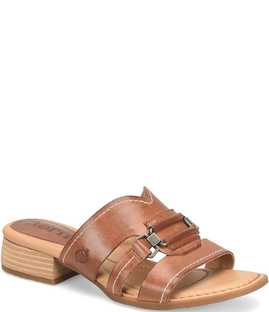 Born Marianna Leather Cut Out Slide Sandals | Dillard display picture 1