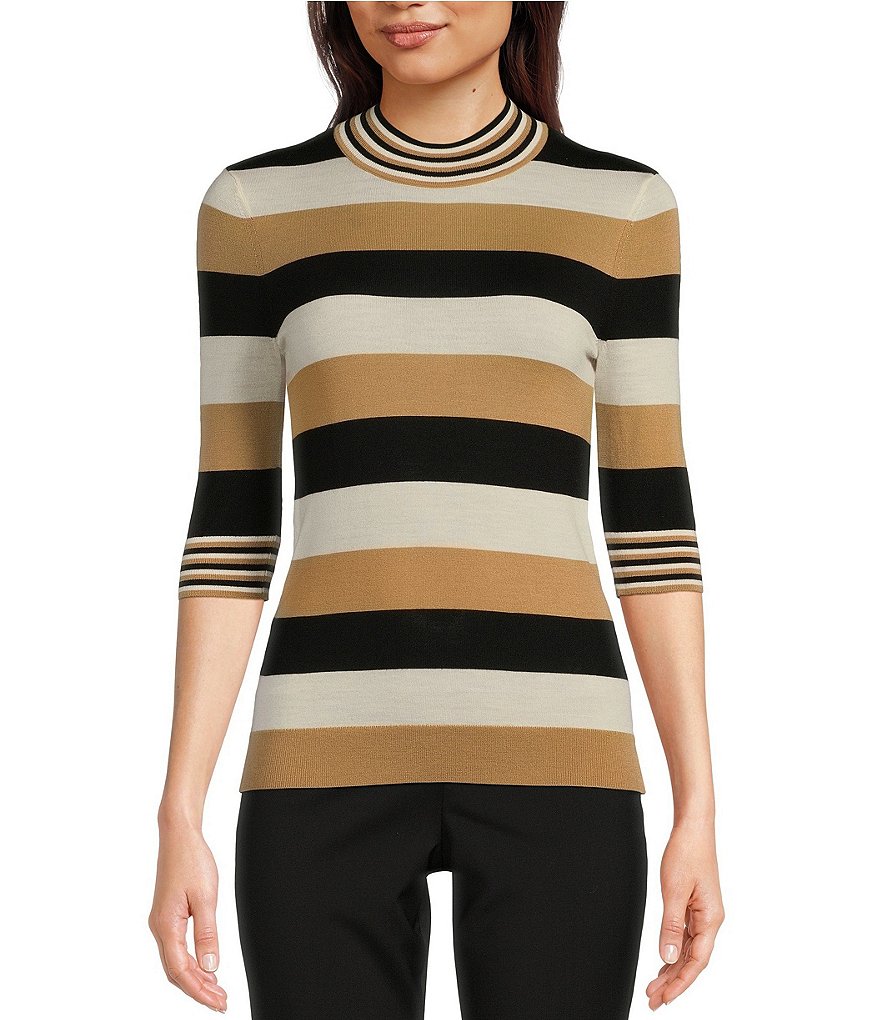 Boss outlet Hugo Boss Fenella Striped Top Size Large