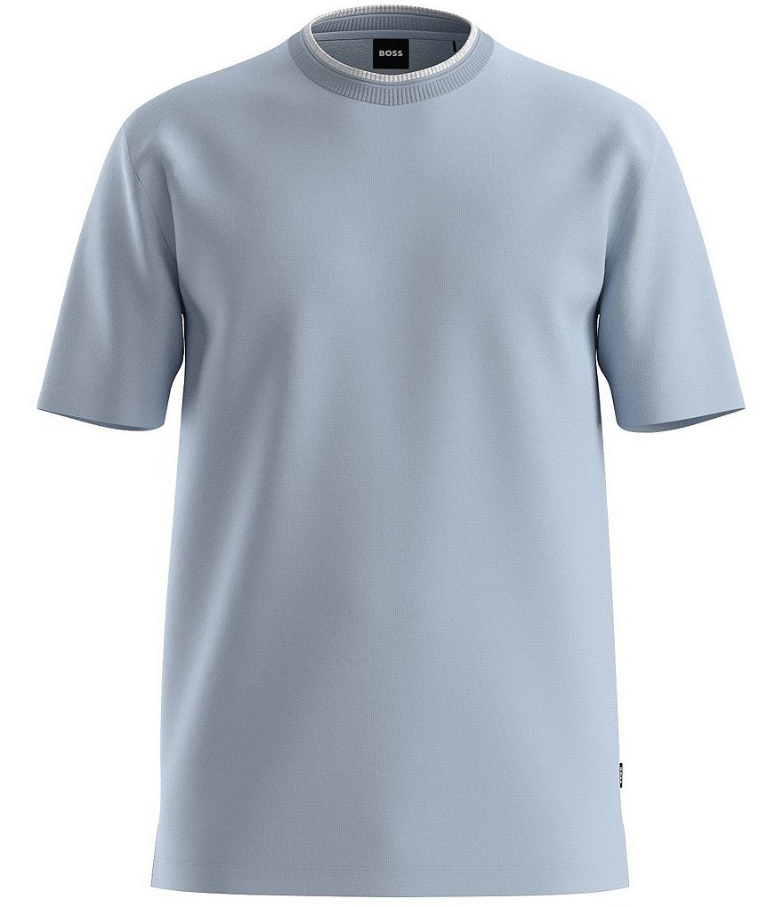 HUGO BOSS Tシャツ H-THOMPSON 59 50524998 BOSS - H-THOMPSON 59 Open Blue Mercerised Cotton T-Shirt