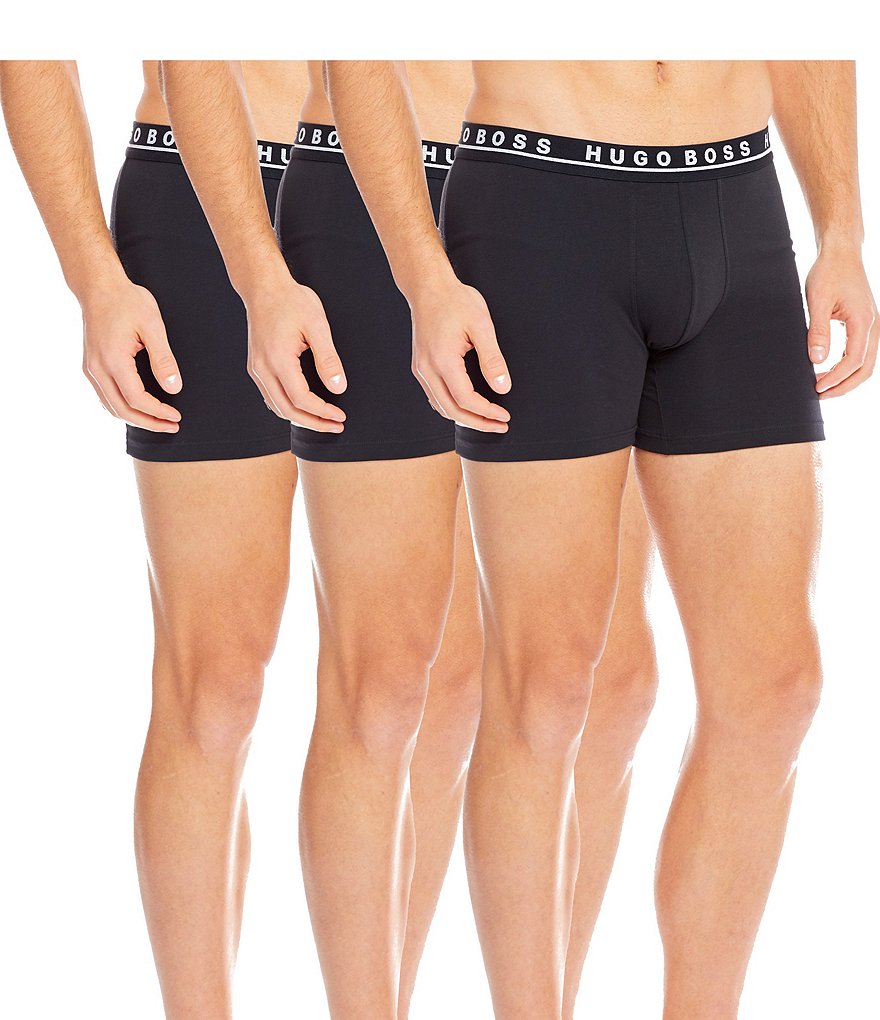 Traditional 100% Cotton Boxer Briefs - 5 Pack BLK 2XL by Boss Hugo