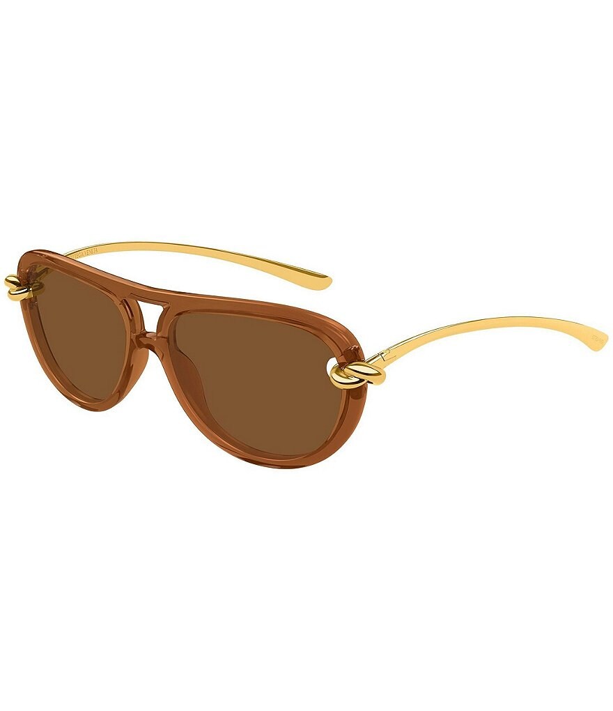 Bottega Veneta Sunglass ブラウン　イントレチャート Bottega Veneta Women's Knot 58mm Navigator Sunglasses | Dillard's
