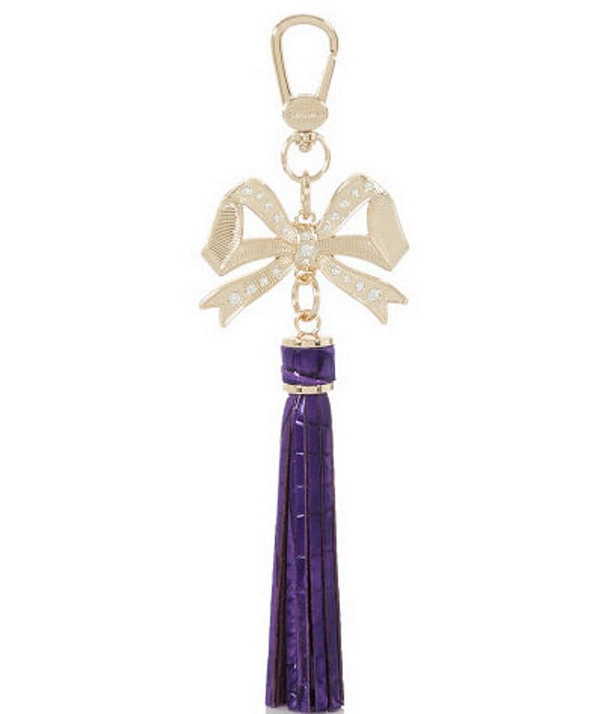 Hotsell NWT Brahmin VISIONARY Butterfly Leather Tassel Charm Blue Purple Gold Multi