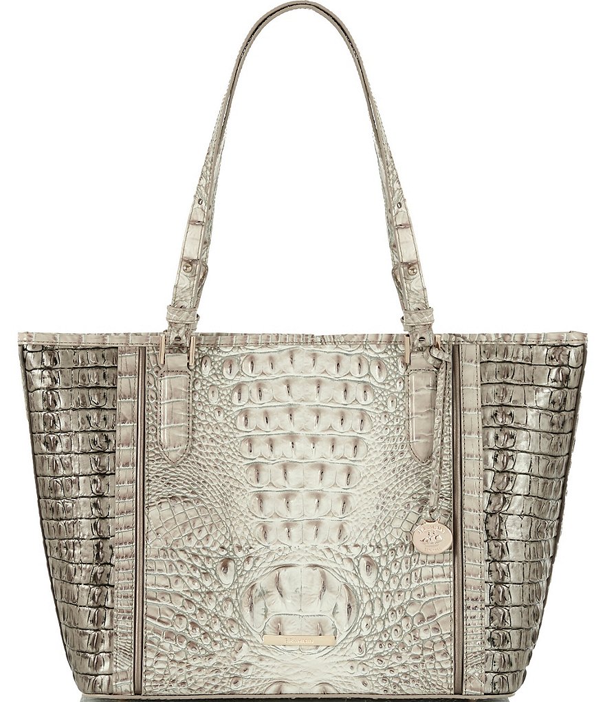 BRAHMIN Breakwater Collection Fairest Grey Medium Asher Tote Bag ...