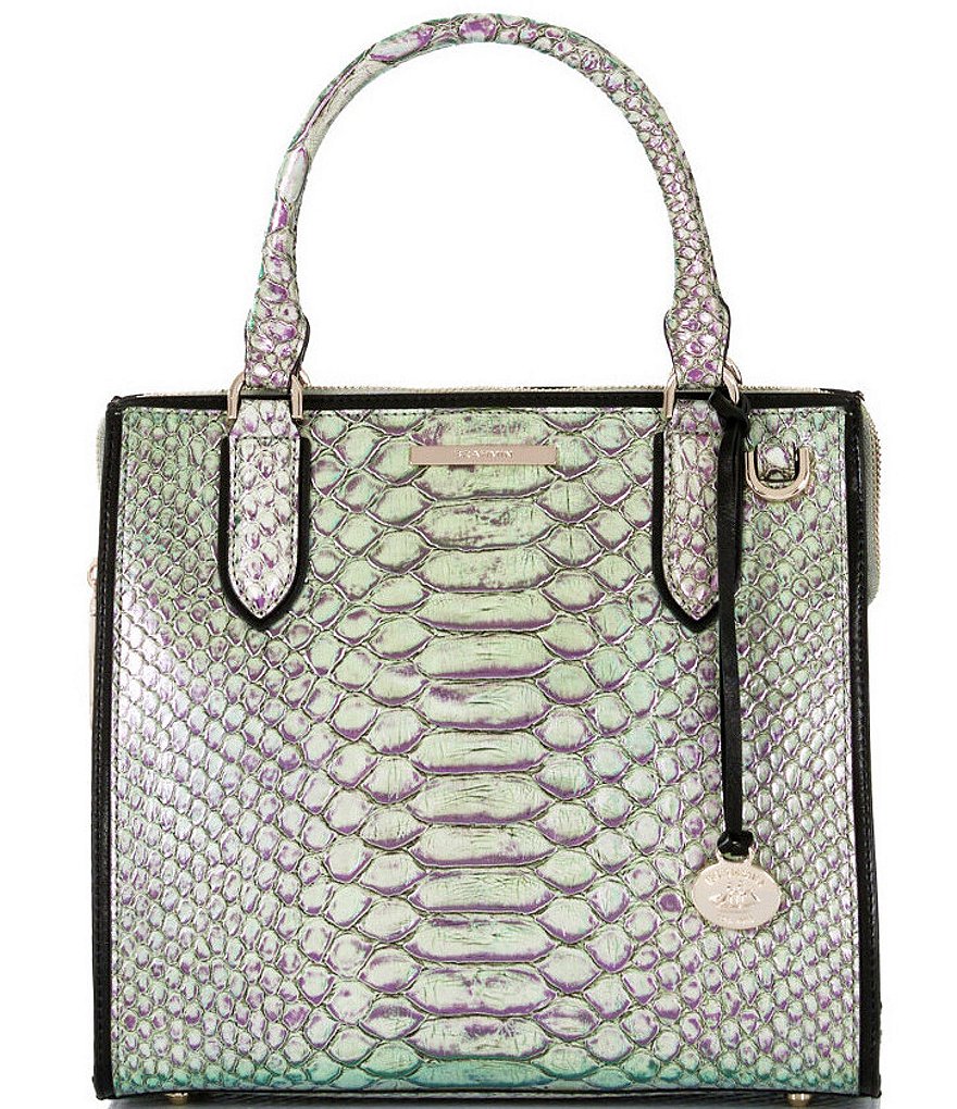 BRAHMIN Cimorene Collection Mulberry Potion Small Caroline Satchel Bag ...