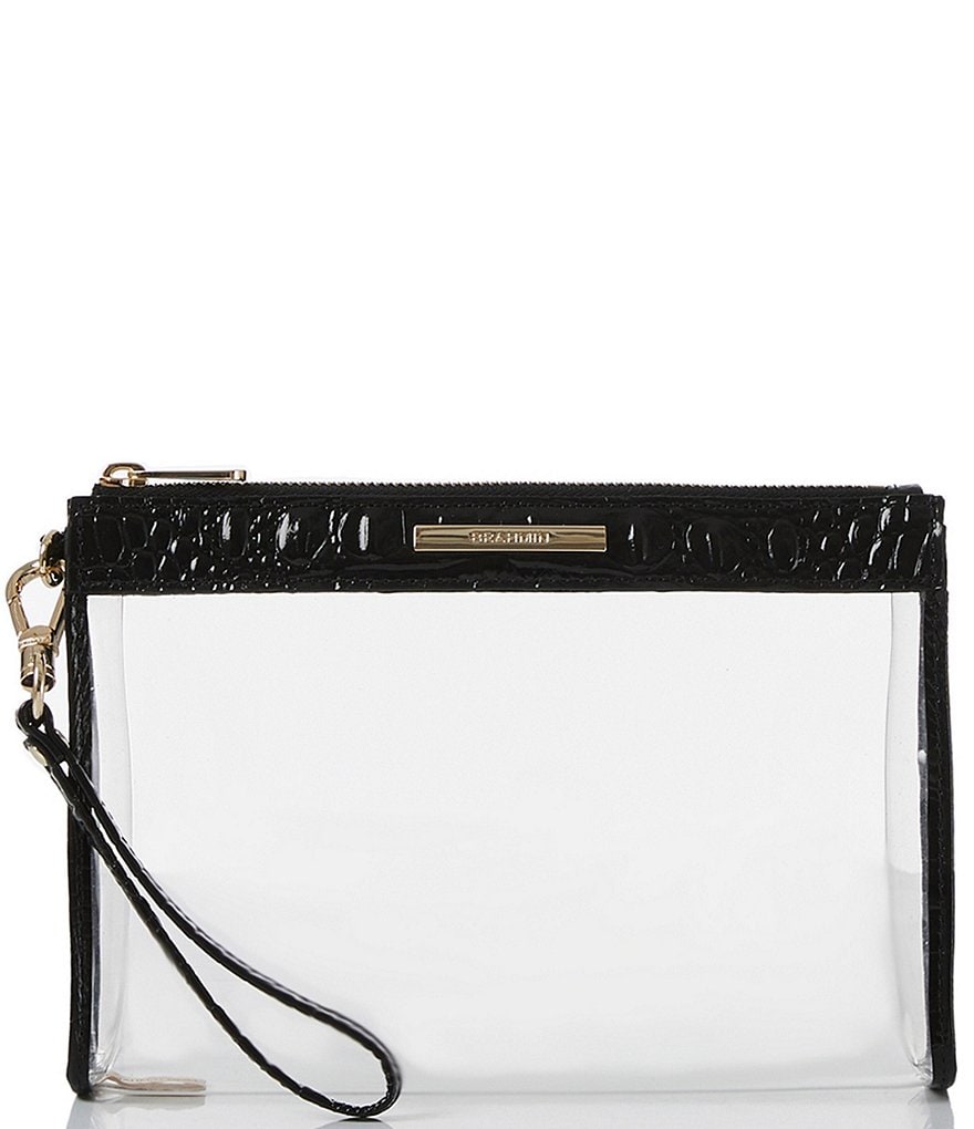 BRAHMIN Clarisse Clear Contrast Trim Travel Pouch Wristlet | Dillard's