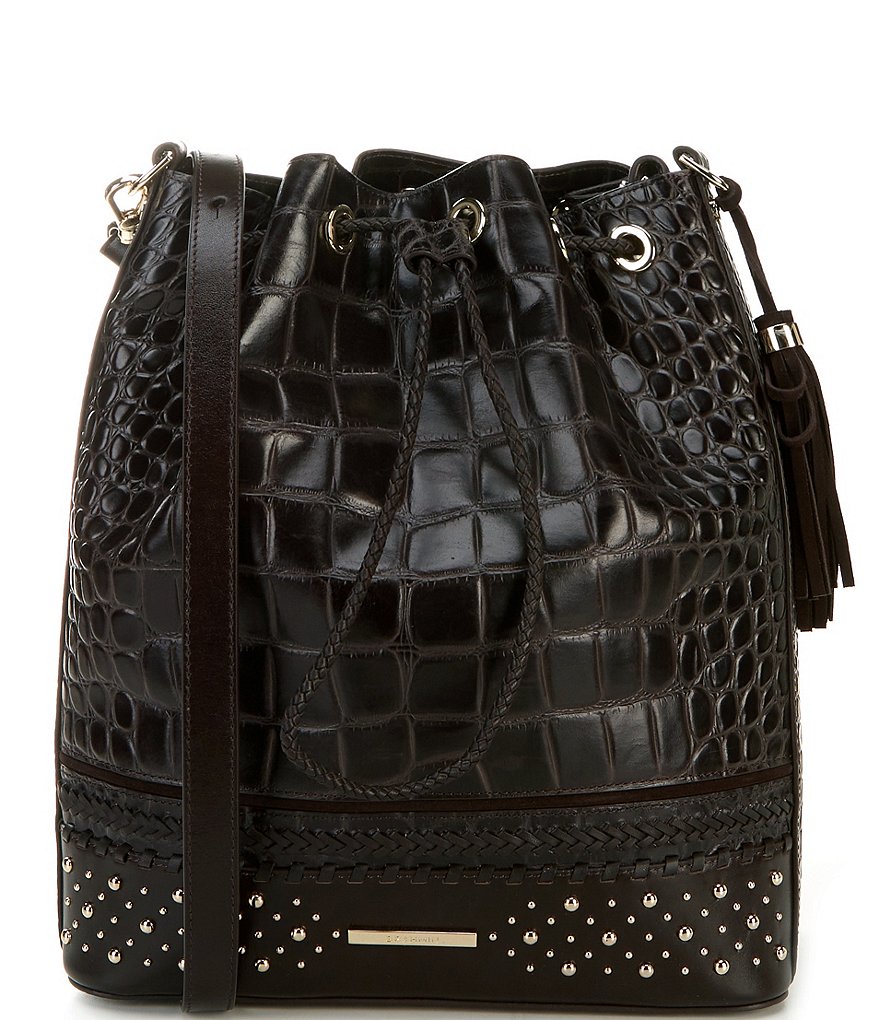 BRAHMIN Dalloway Collection Marlowe Cocoa Drawstring Bucket Bag | Dillard's