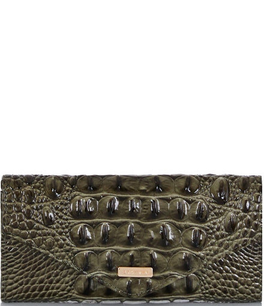 BRAHMIN Melbourne Collection Crocodile-Embossed Veronica Envelope Wallet