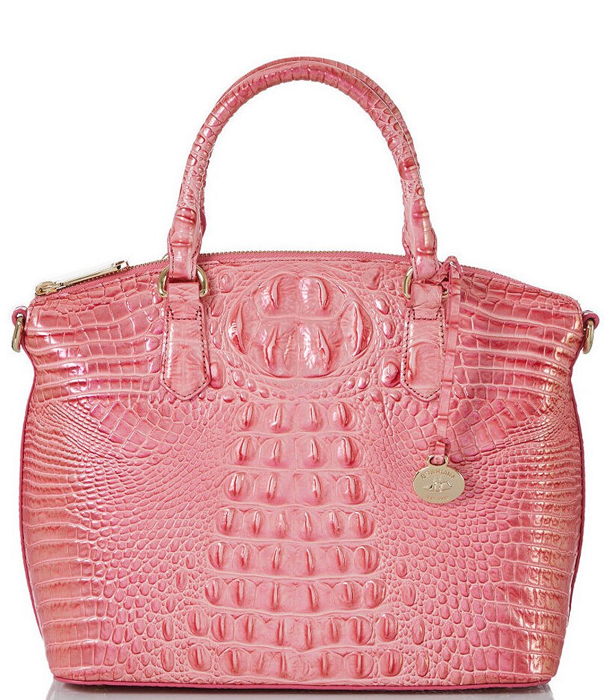 BRAHMIN Melbourne Collection Duxbury Pink Punch Satchel Bag
