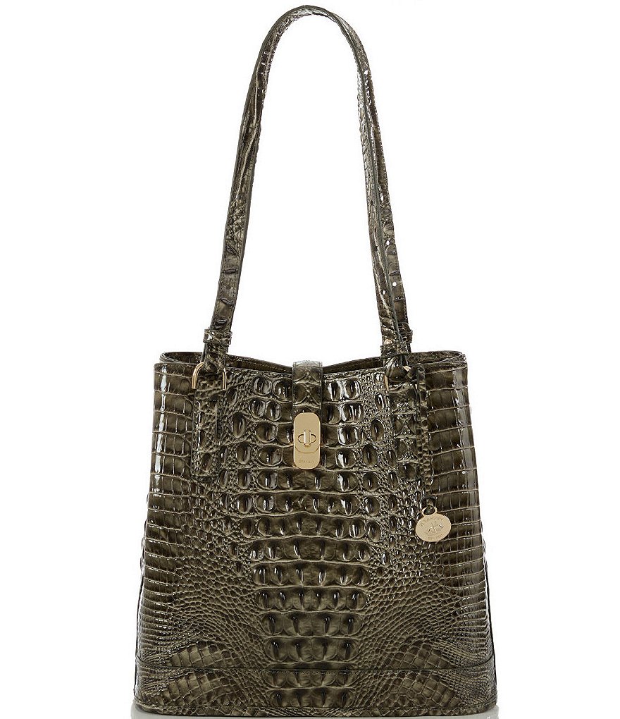 BRAHMIN Melbourne Collection Leather Crocodile-Embossed Medium