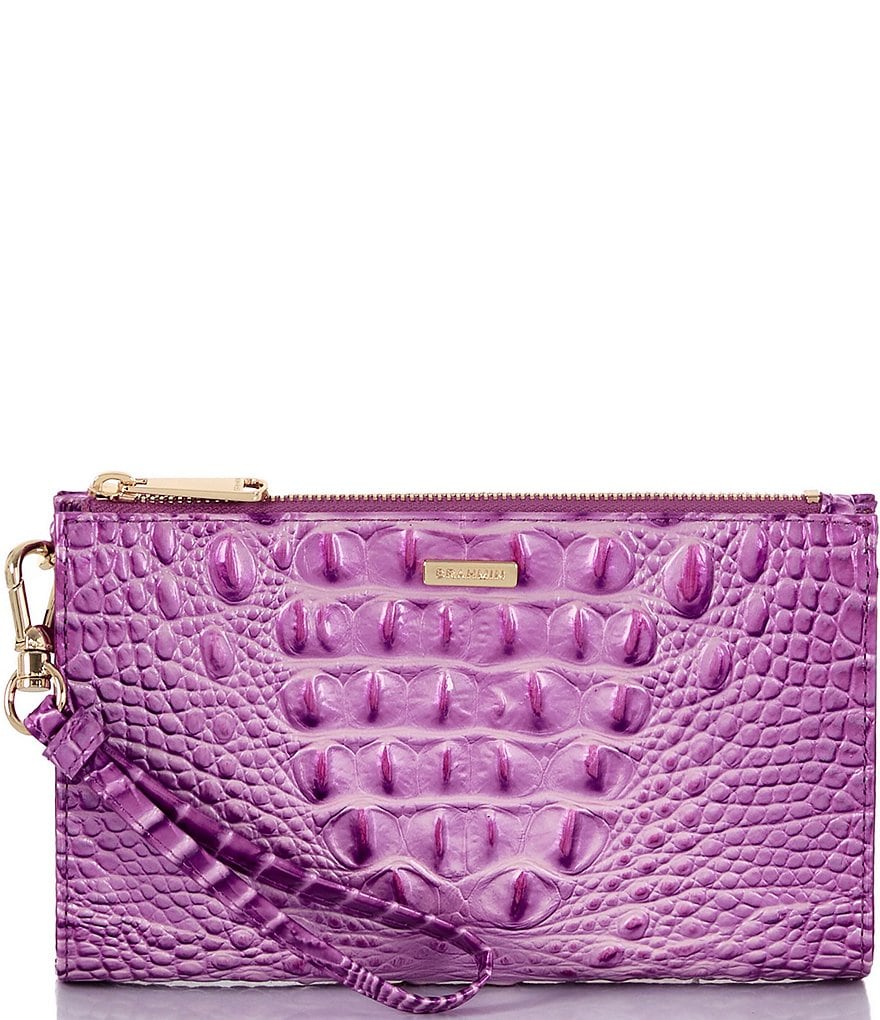 BRAHMIN Melbourne Collection Lilac Essence Daisy Wristlet | Dillard's