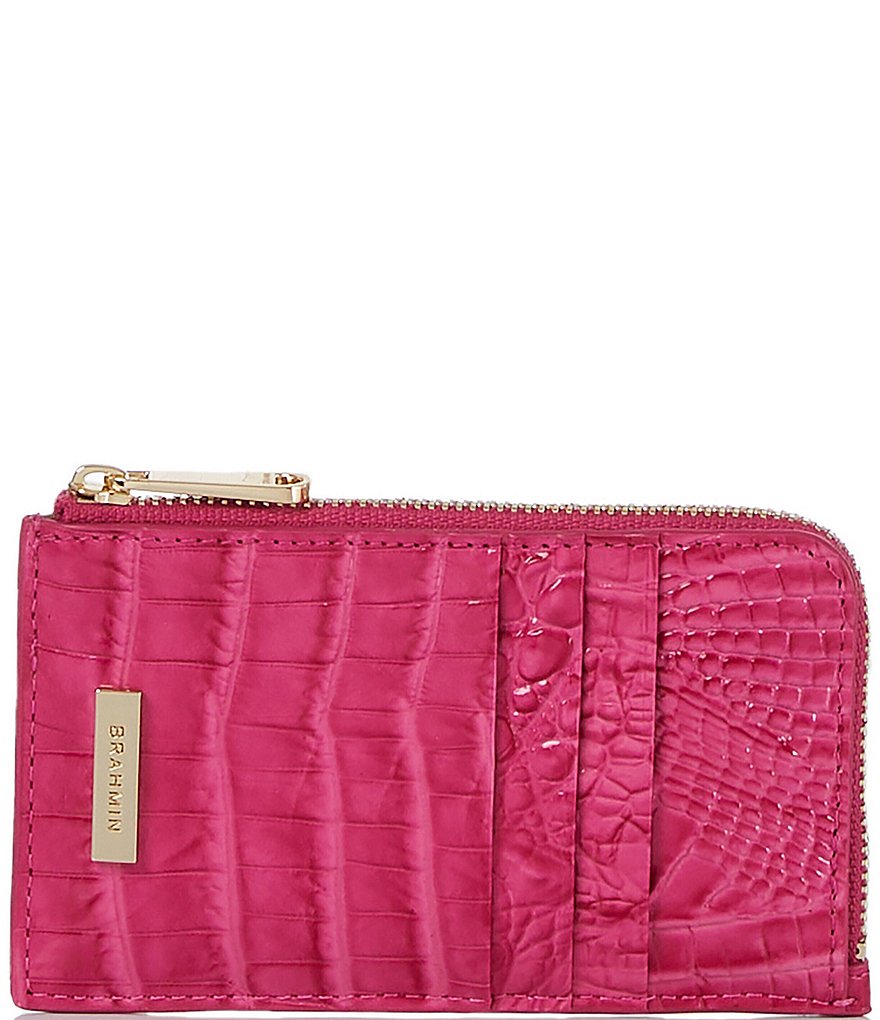 BRAHMIN Melbourne Collection Paradise Pink Lennon Credit Card Wallet ...