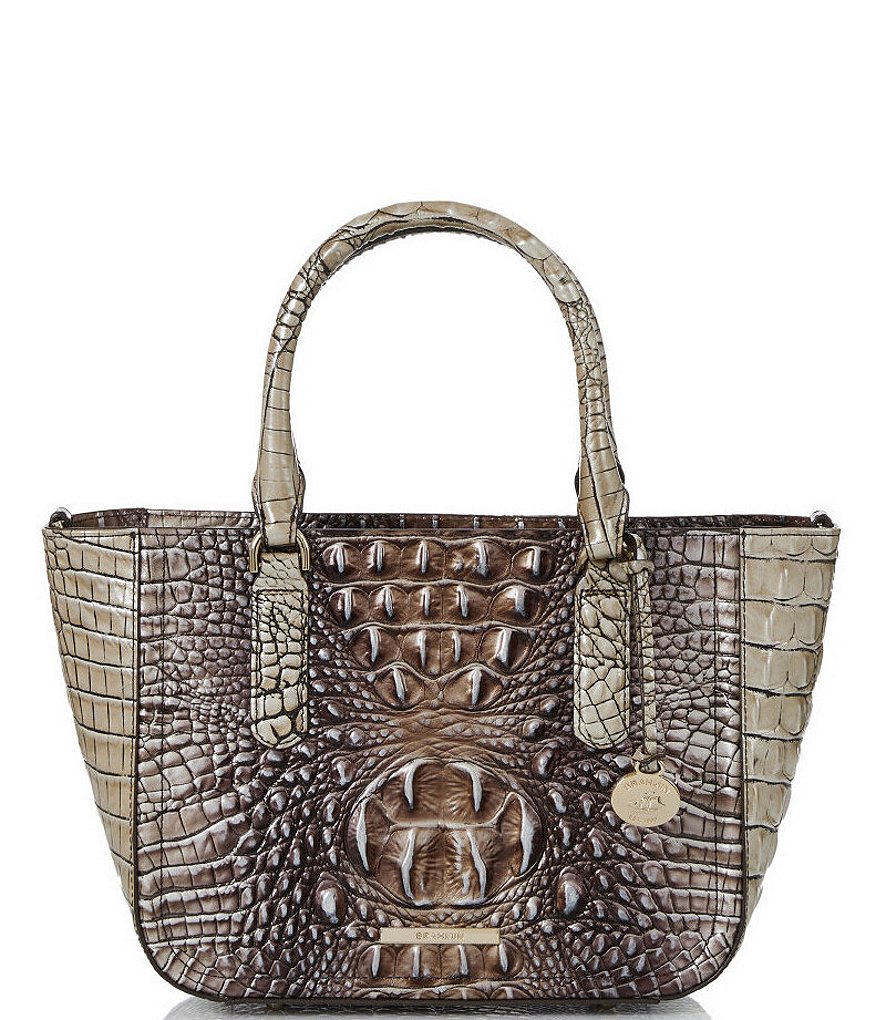 Brahmin Handbag Vintage Medium Beige Leather in Embossed Crocodile Satchel  for Sale in Fort Lauderdale, FL - OfferUp