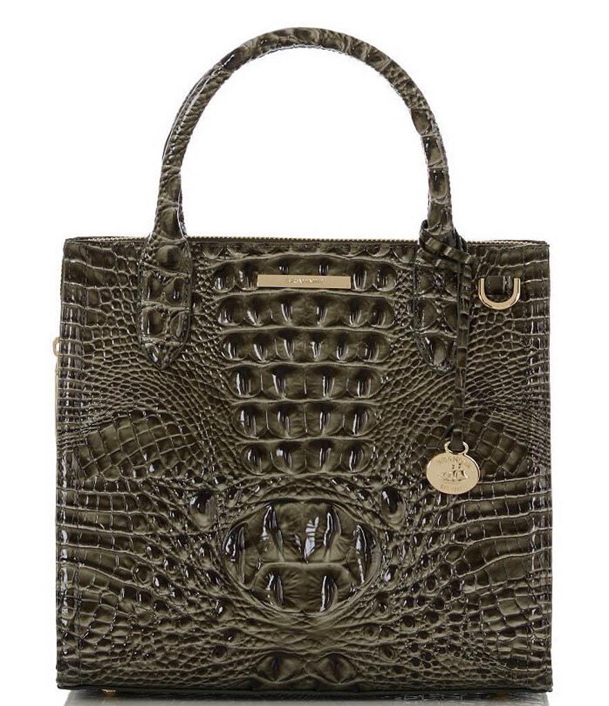 BRAHMIN Melbourne Collection Duxbury Leather Crocodile-Embossed Satchel Bag, Dillard's