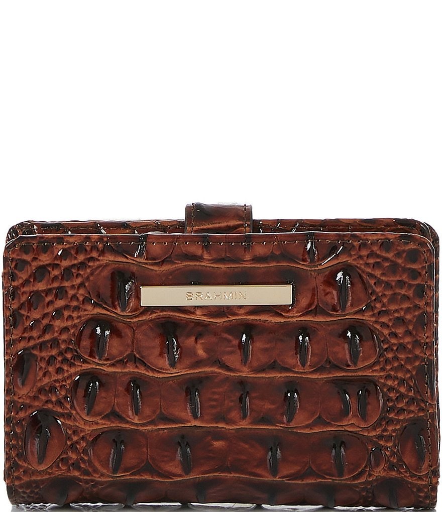 Brahmin Pecan Melbourne tri fold wallet retailer