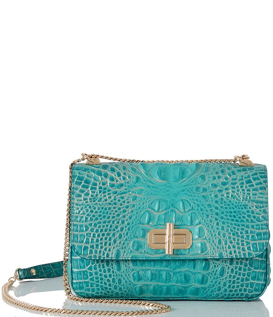 BRAHMIN Ombre Melbourne Collection Mermaid Green Rosalie Crossbody Bag ...