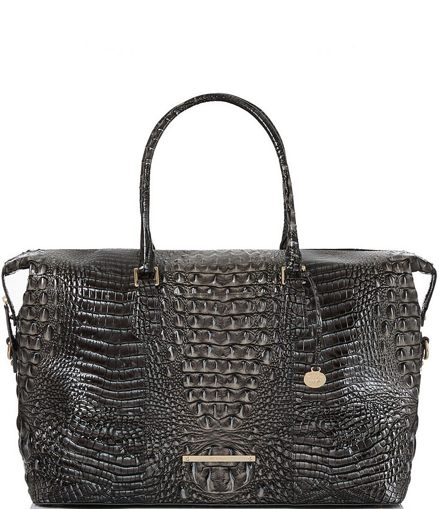 BRAHMIN Ombre Melbourne Collection Nocturnal Duxbury Leather Weekender ...