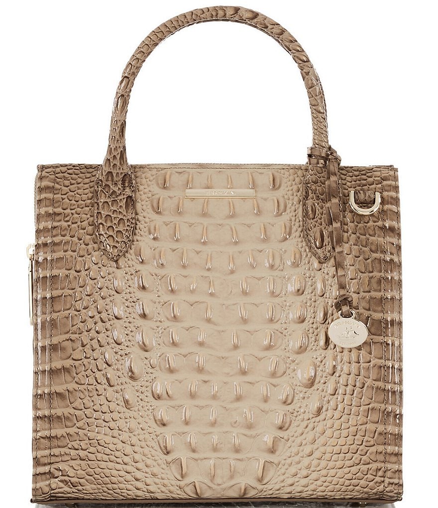 BRAHMIN Ombre Melbourne Collection Sesame Small Caroline Satchel Bag ...