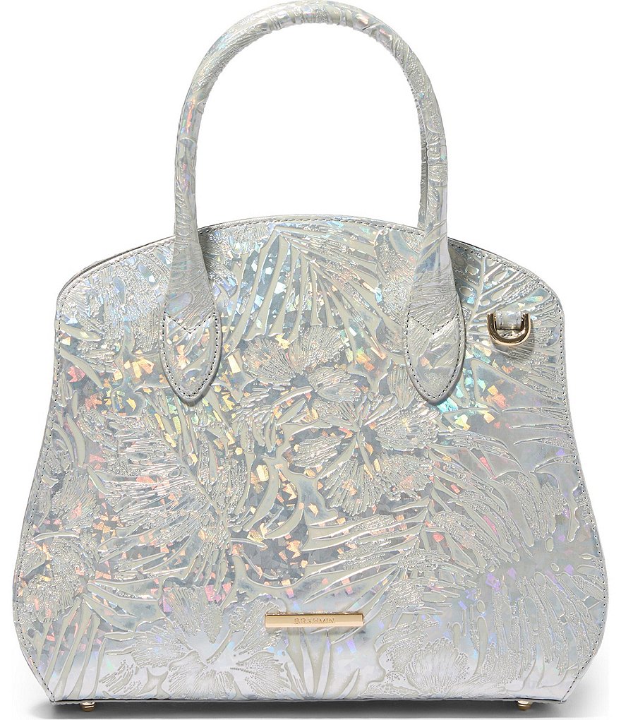 BRAHMIN Serenade Collection Silver Rosetta Satchel Bag | Dillard's