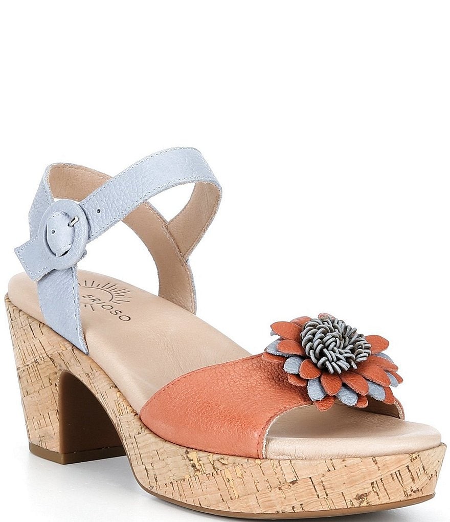 the9shop mature bloom　テラコッタ　S Brioso Blakelee Leather Flower Platform Sandals | Dillard's