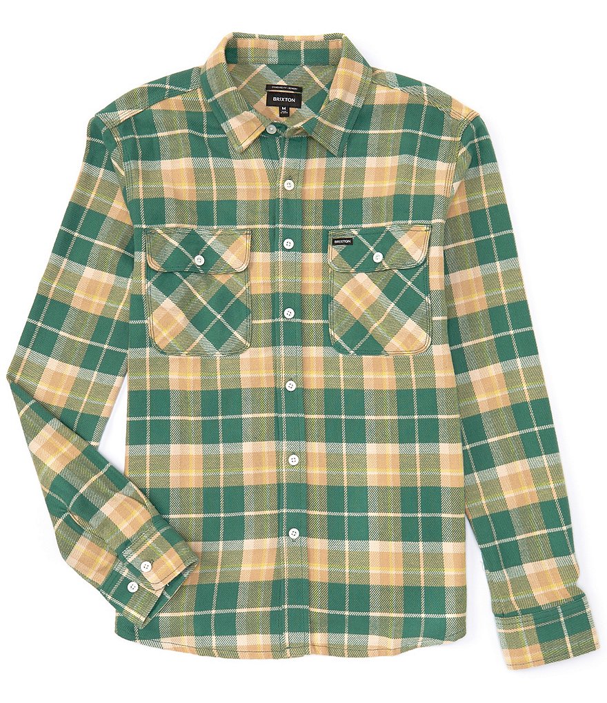 Brixton Bowery Plaid Long-Sleeve Flannel Shirt | Dillard's