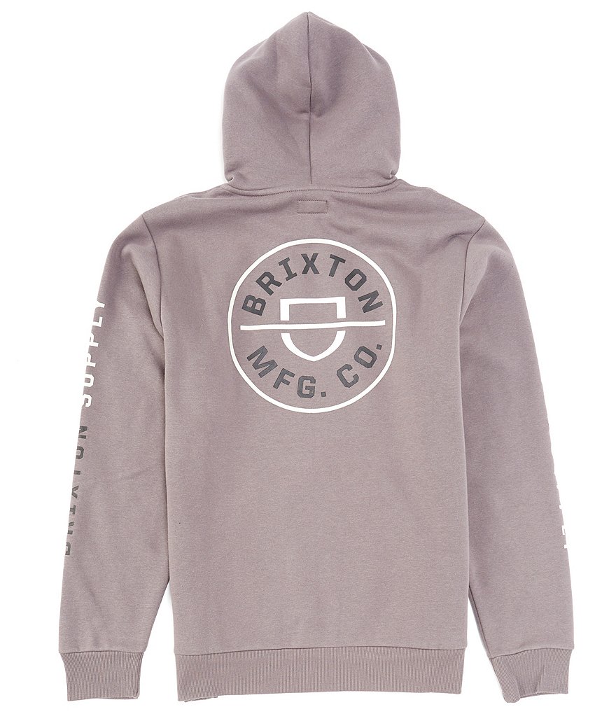 Brixton Long-Sleeve Crest Graphic Pullover Hoodie