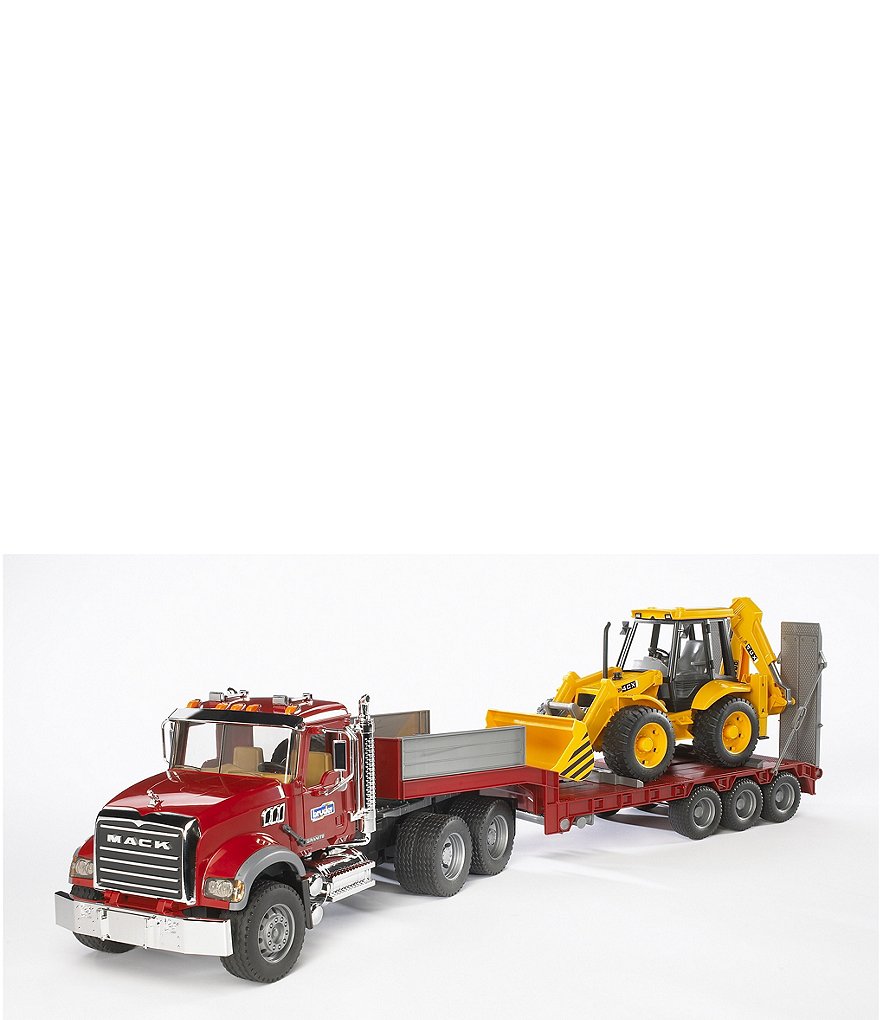 Bruder 2024 Mack Truck w/ Flatbed Trailer