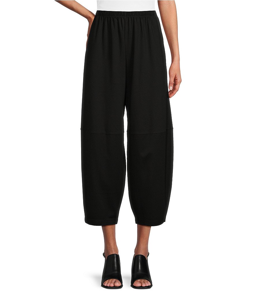 Bryn Walker Olivier Modal Ponti Lantern Wide Leg Cropped Pull-On Pants ...