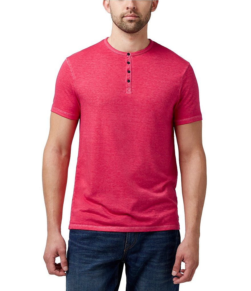 Buffalo David Bitton Kasum Short-Sleeve Burnout Henley | Dillard's