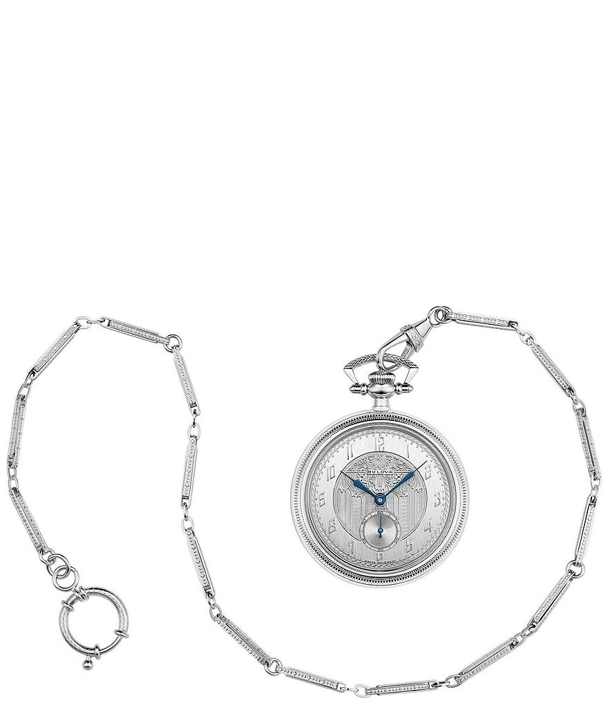 Bulova Stainless Steel Men's Pocket Watch Bulova Men's
