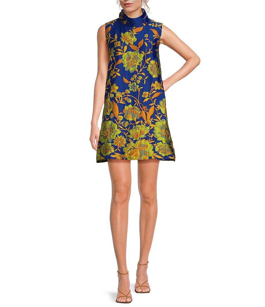 CARAMEL BUDDLEIA DRESS 3Y-6Y-TAPESTRY FLORAL BL