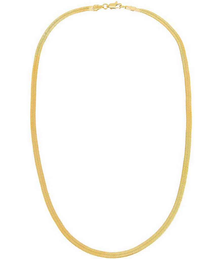 By Adina Eden Herringbone Chain Necklace Dillard's