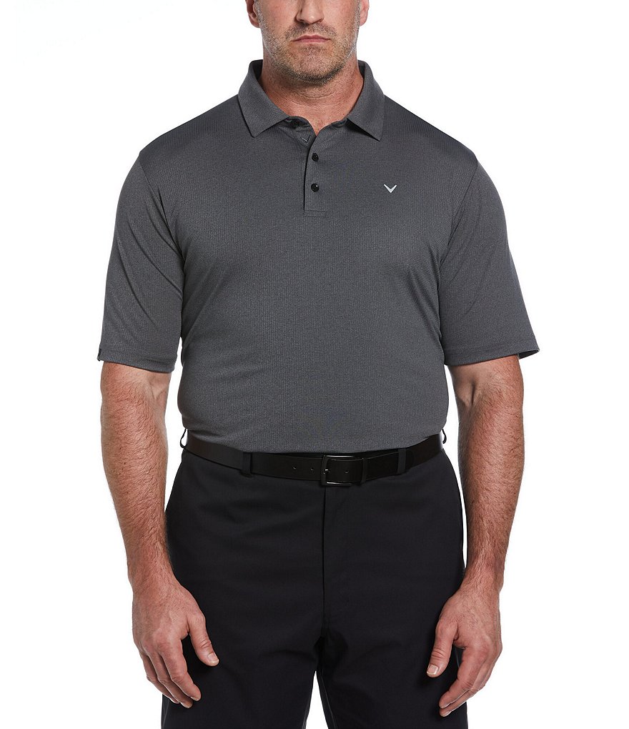 Callaway Big & Tall Classic Chevron Jacquard Printed Short Sleeve